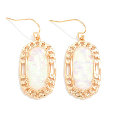 Stone Drop Earrings (Multiple Colors)