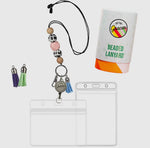 Retractable Beaded Lanyard (Multiple Colors)