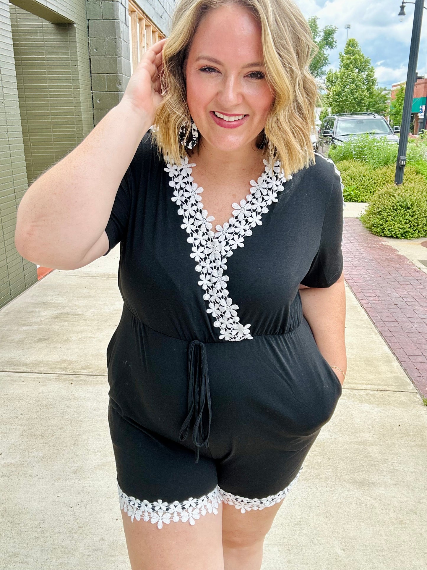 Linley Floral Lace Romper