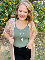 Rose Gold Sequin Duster