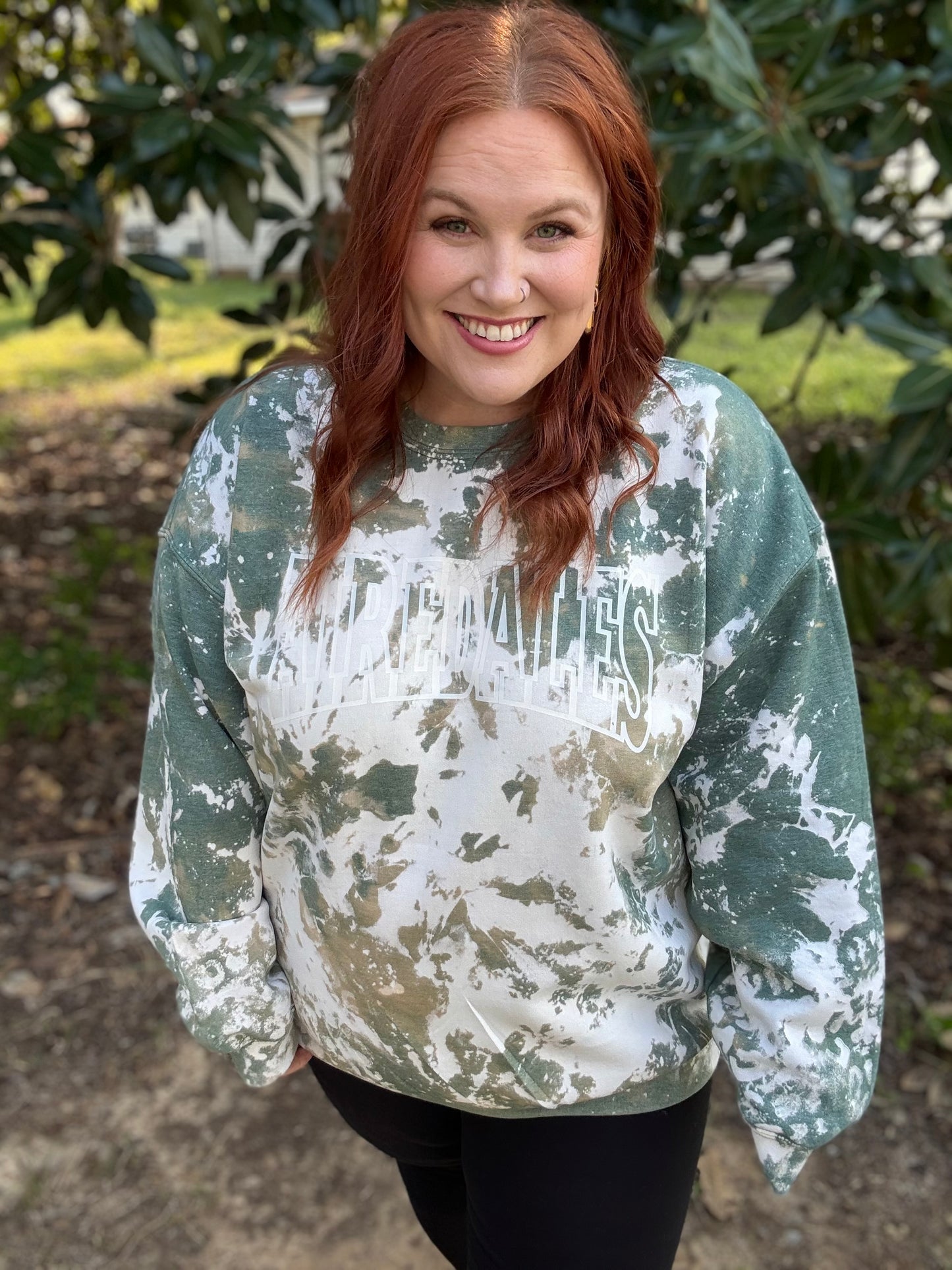 School Spirit Bleached Sweatshirt (any school, any color)