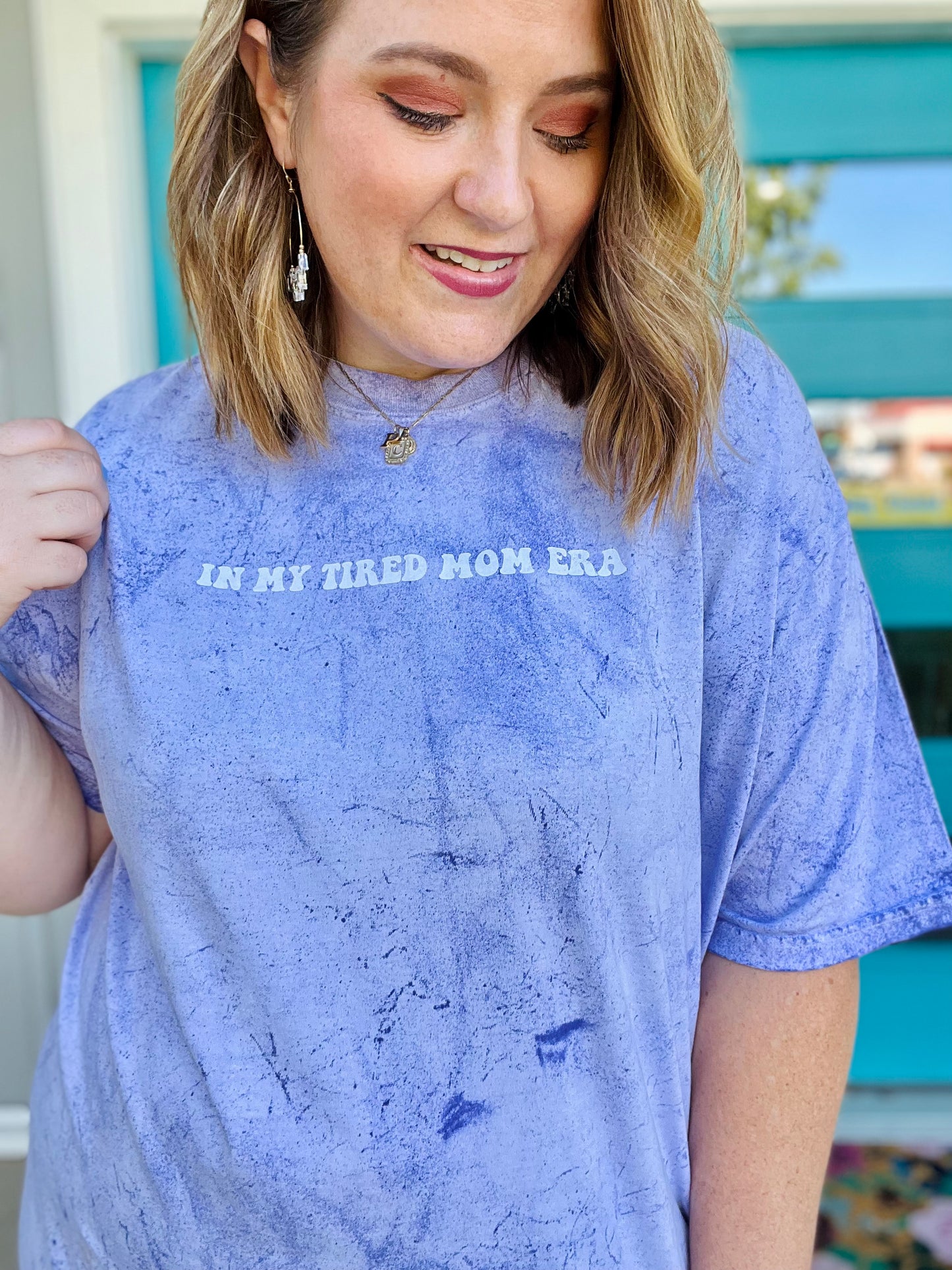 In My Tired Mom Era on Purple Comfort Colors