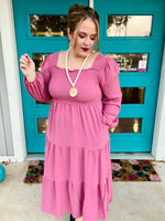 Kathleen Smocked Dress In Rose