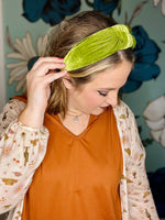 Green Velvet Headband