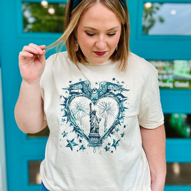 Lady Liberty Tee On Comfort Colors
