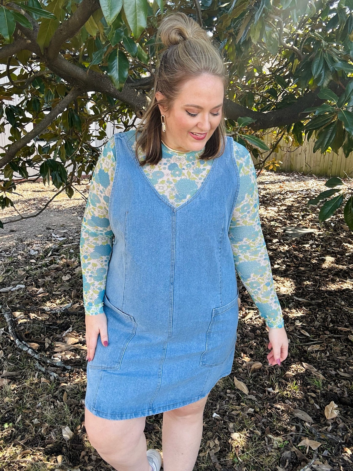 Kenna Denim Knot Dress
