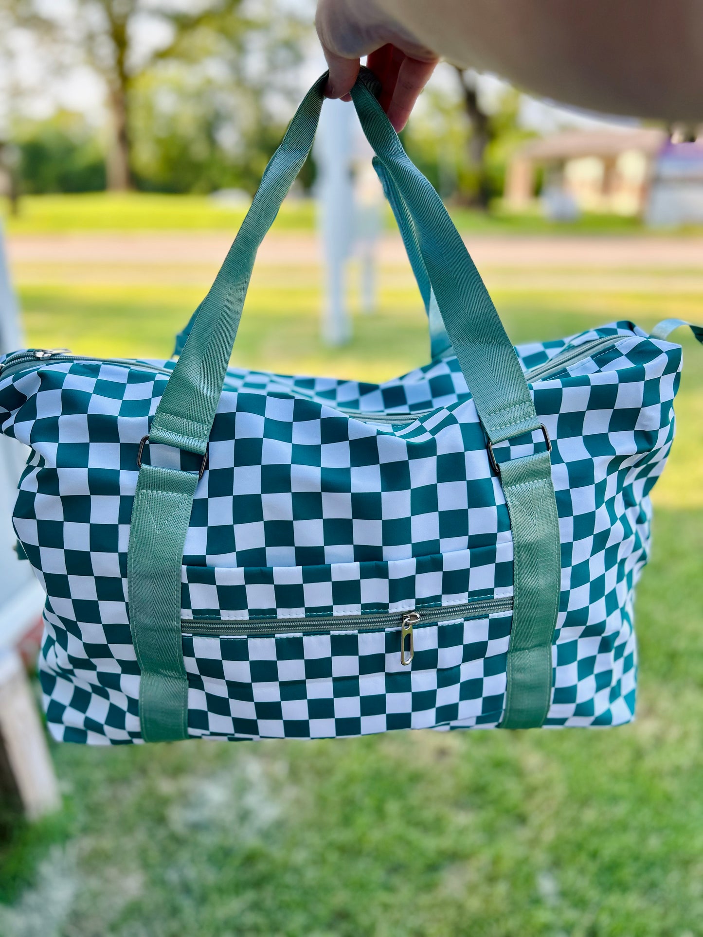 Checkered Travel Duffel (Multiple Colors)