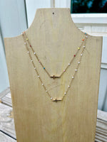 Chainlink Cross Necklace in Multi