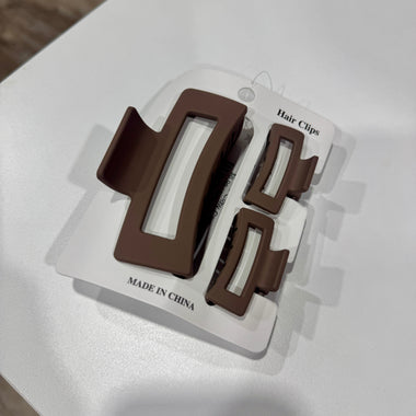 3 pc Matte Claw Clips