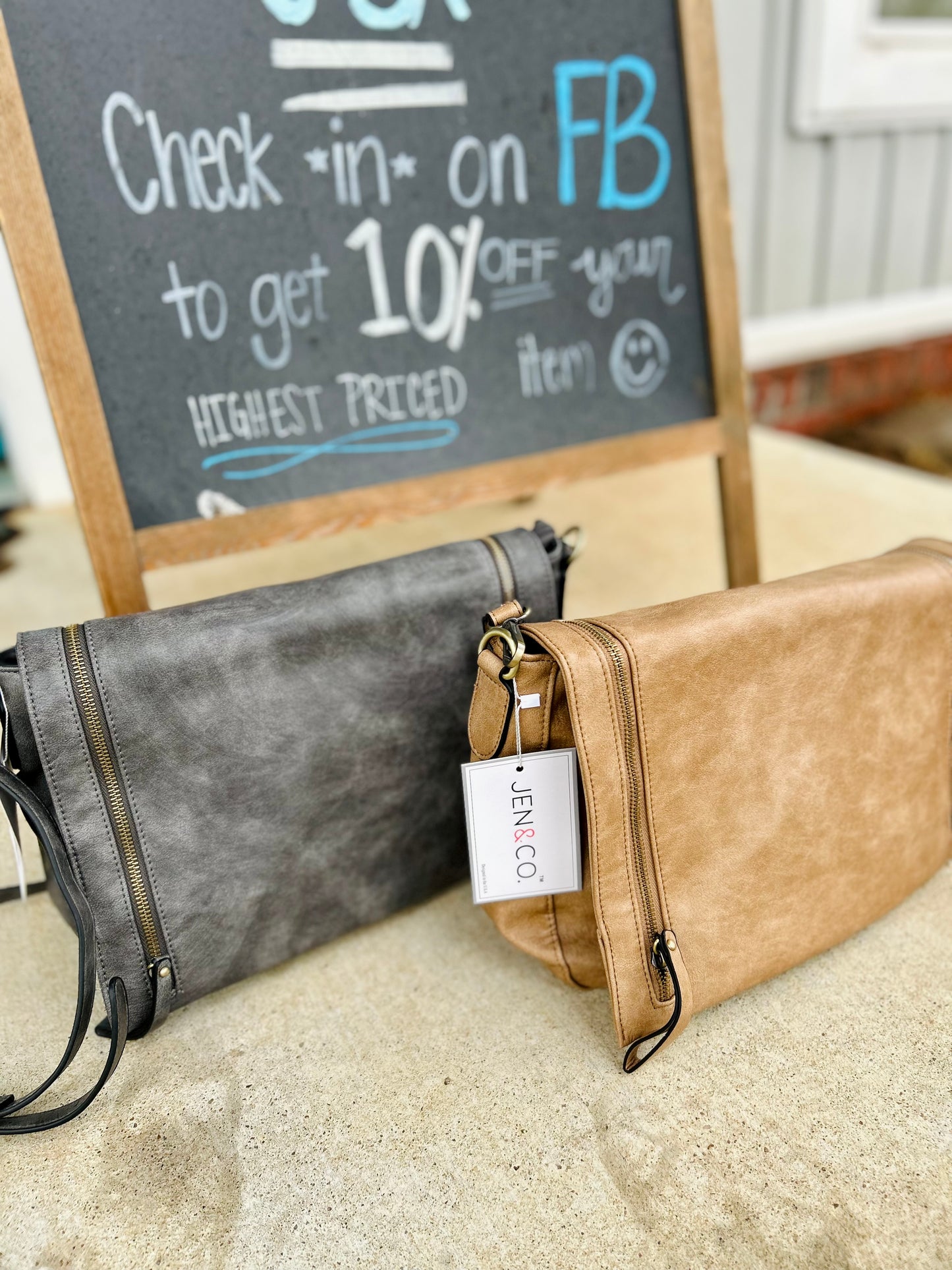 Kaci Overflap Crossbody in Charcoal
