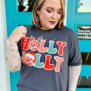 Holly Jolly Disco on Comfort Colors