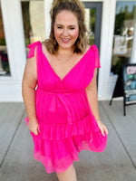 Alianah Pink Tiered Dress