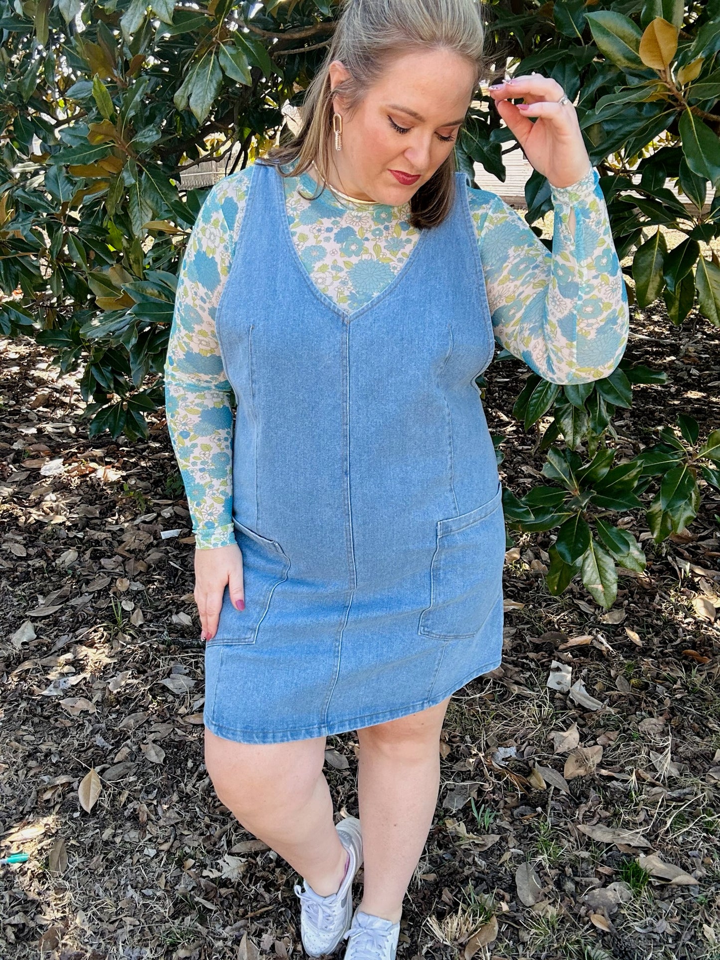 Kenna Denim Knot Dress