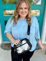 RESTOCK Clear Crossbody Bag in Black