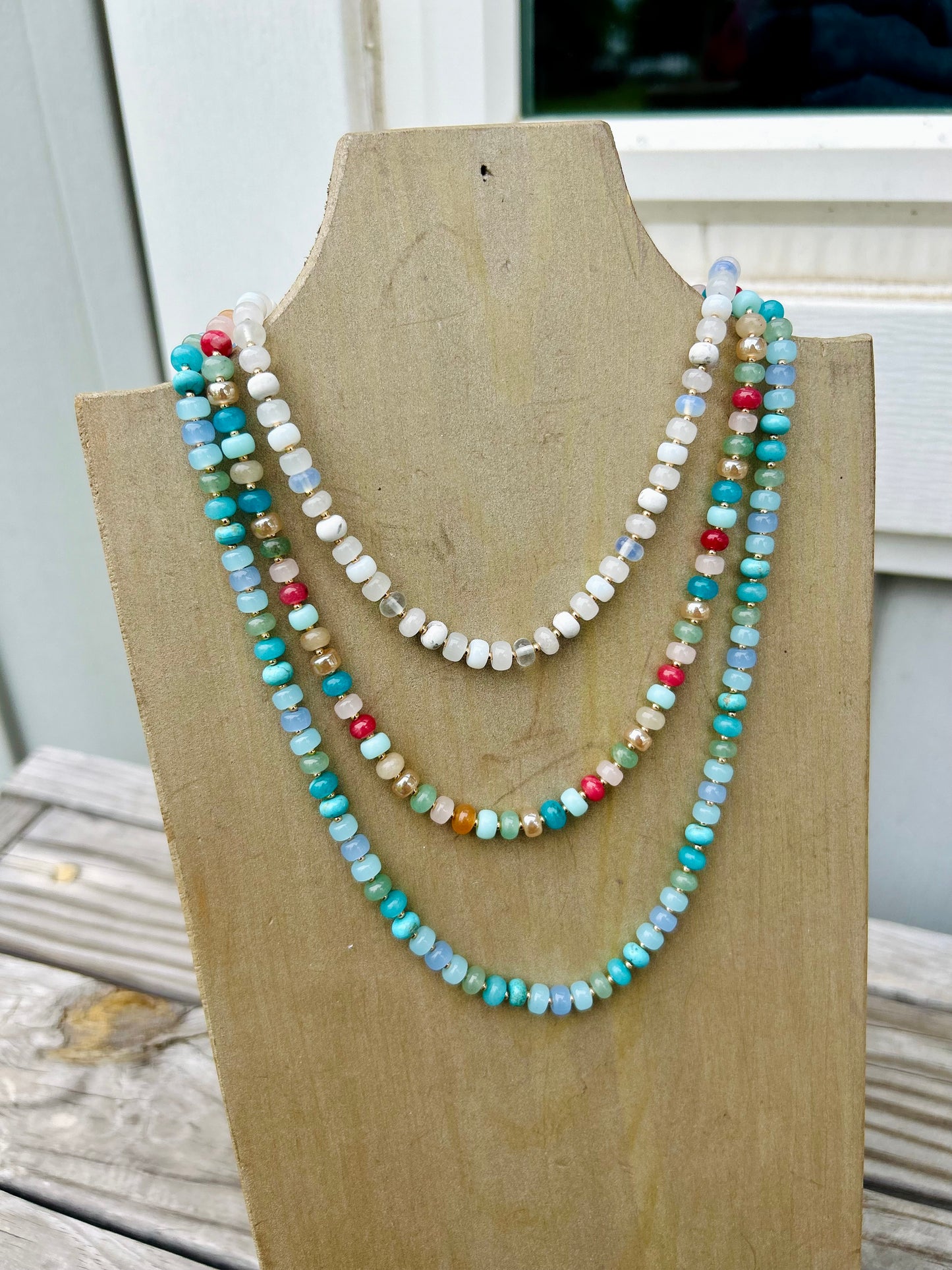 Multi Candy Stone Beaded Necklace