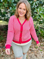 Sandra Pink Button Up Sweater