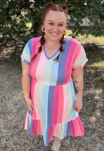 Brenda Striped Midi Dress