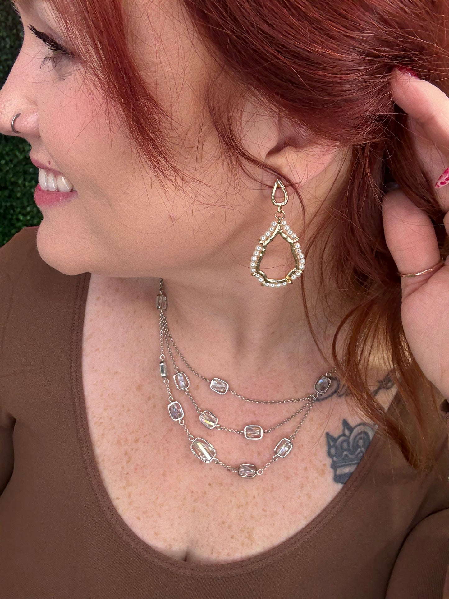 Pearl Teardrop Drop Earrings