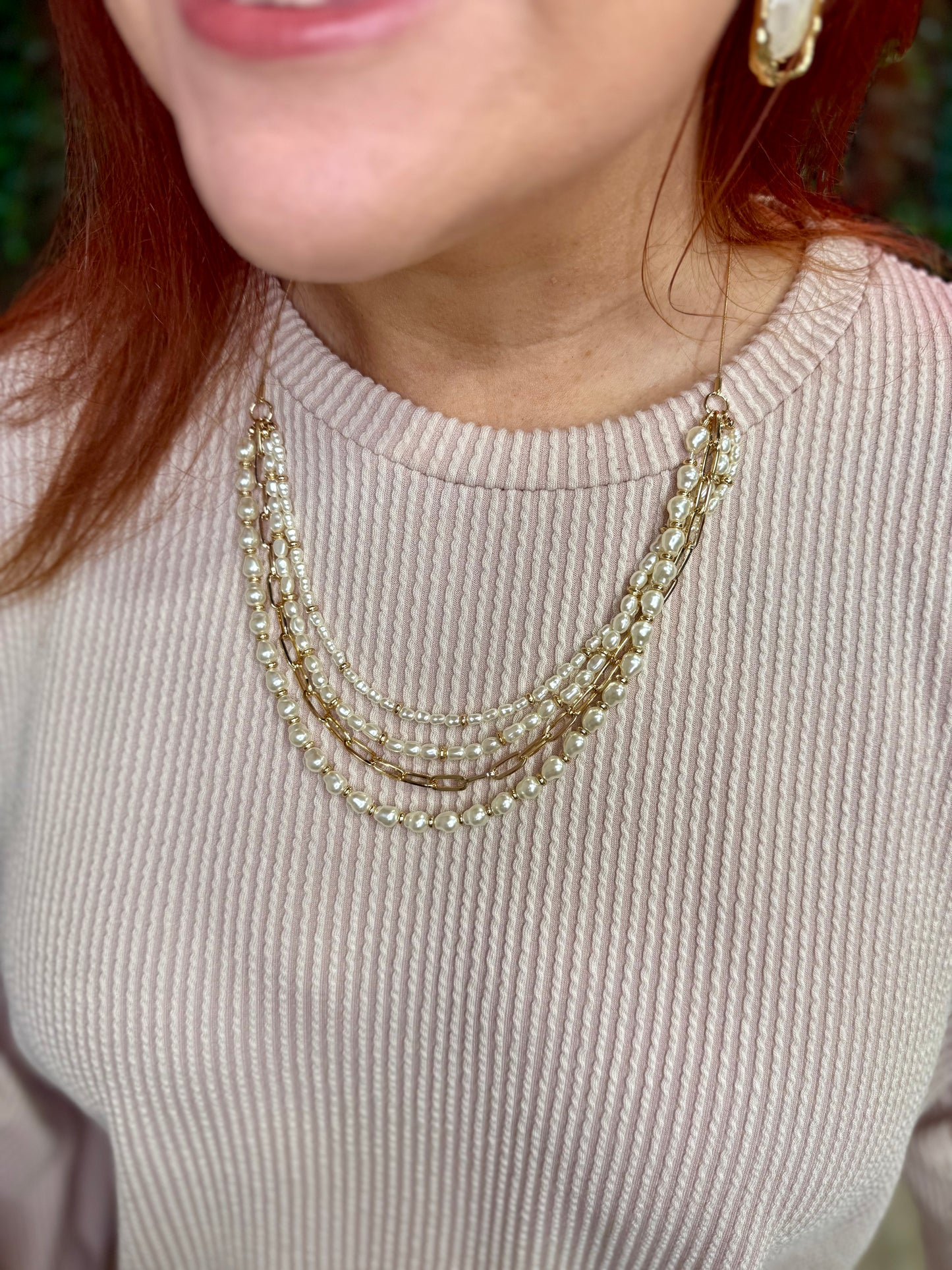Layered Pearl Necklace