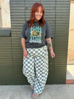Olivia Checkered Barrel Pants