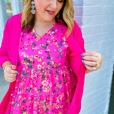 Finley Flutter Sleeved Kimono in Pink