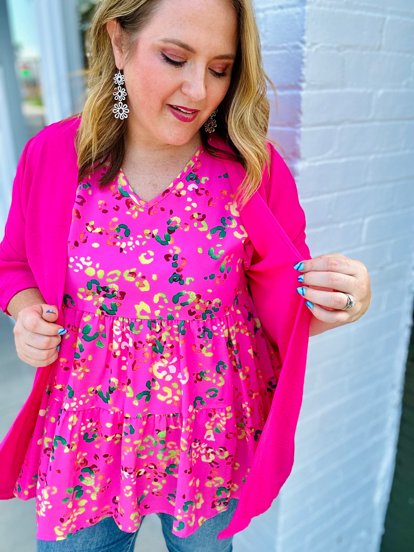 Finley Flutter Sleeved Kimono in Pink