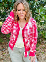 Sandra Pink Button Up Sweater