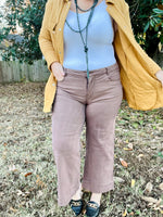 Emmy Brown Cropped Denim Pants