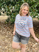 Be Kind Striped Graphic Tee