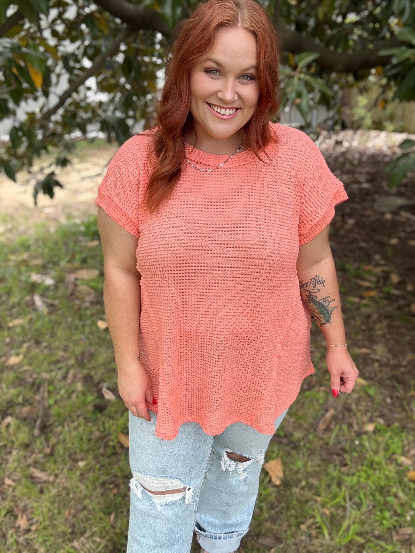 Blake Crochet Coral Top