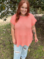 Blake Crochet Coral Top