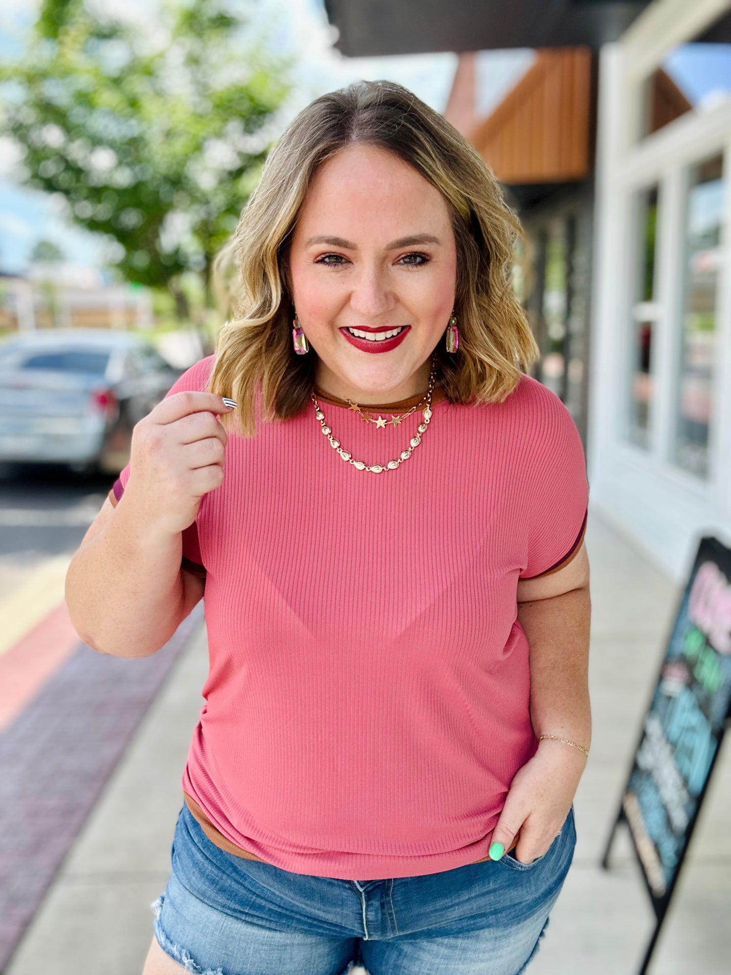 Finley Two Tone Top