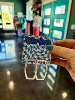 Metal Drop Geometric Hoops