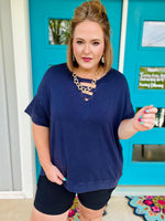 Lakinn Knit Top In Navy