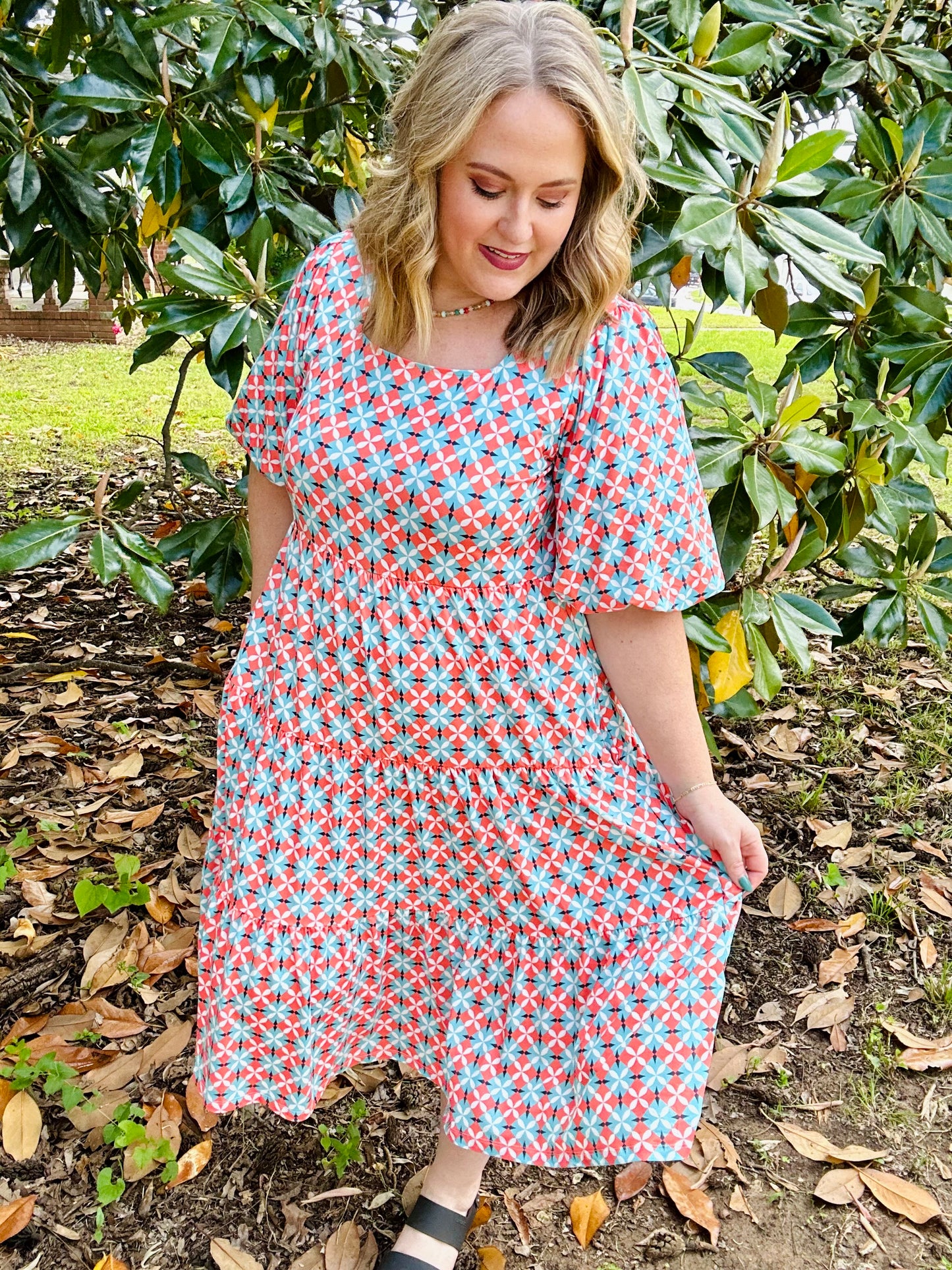 Georgia Geo Print Dress