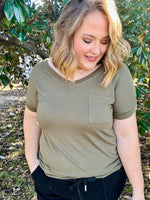 Jess Solid Color Pocket Tee (Multiple Colors)