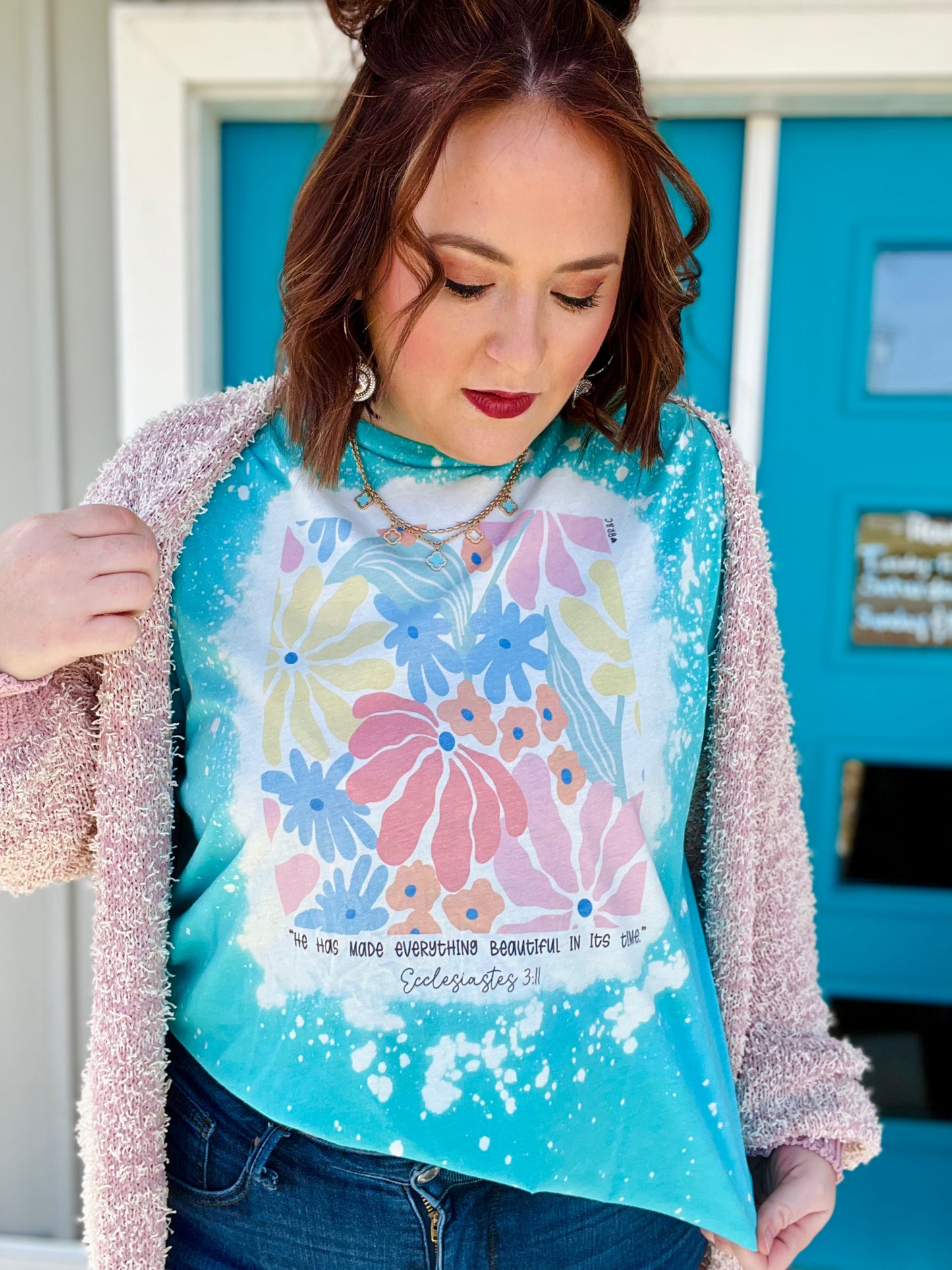 He Makes all things Beautiful Bleached Tee