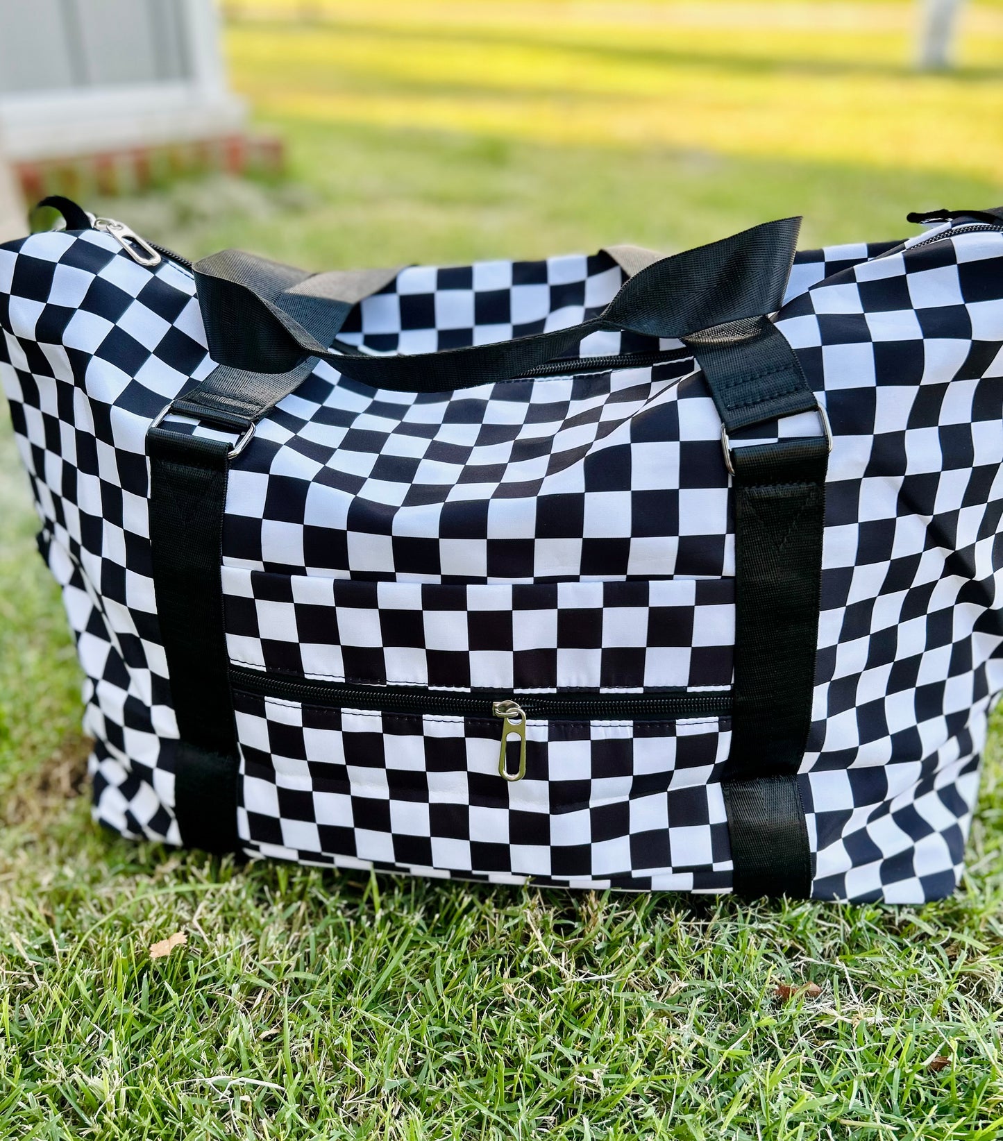 Checkered Travel Duffel (Multiple Colors)