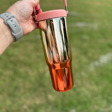 30 oz Stainless Steel Flip Handle Tumbler (Multiple Colors)