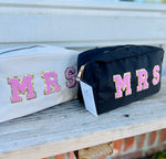 Mrs. Chenille Patch Travel Pouches (Multiple Colors)