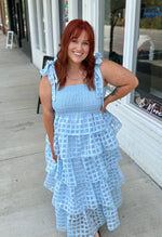Briannah Blue Tiered Dress