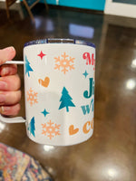 Christmas 12 oz Travel Mugs (Multiple Styles)