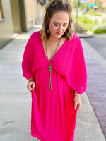 Ashlynn Pink Pleated Dress