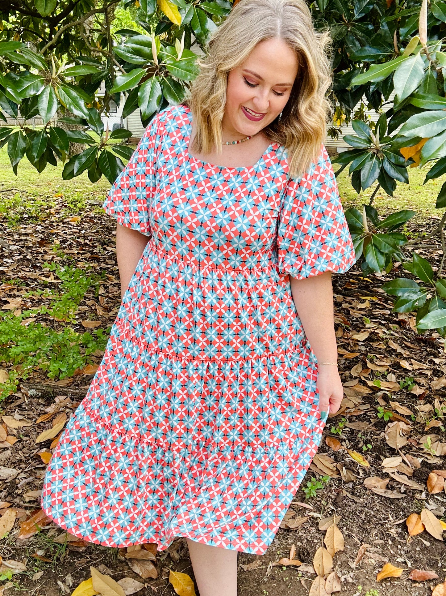 Georgia Geo Print Dress