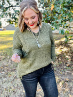 Jessica Frayed Hem Sweater