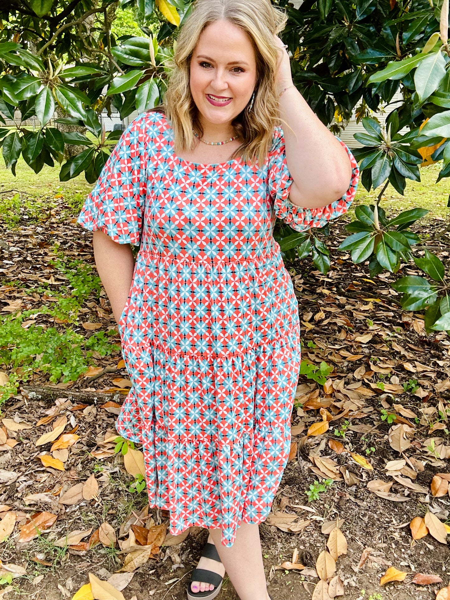 Georgia Geo Print Dress