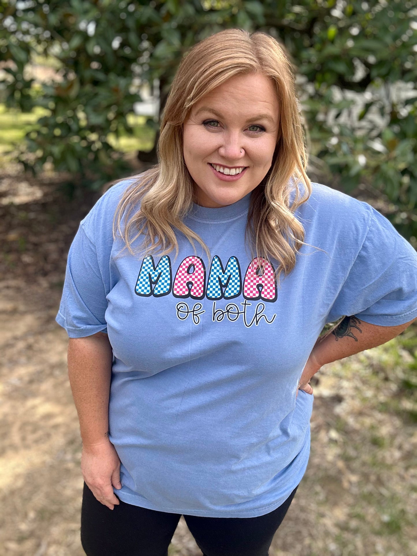 Mama Of Both Tee On Comfort Colors