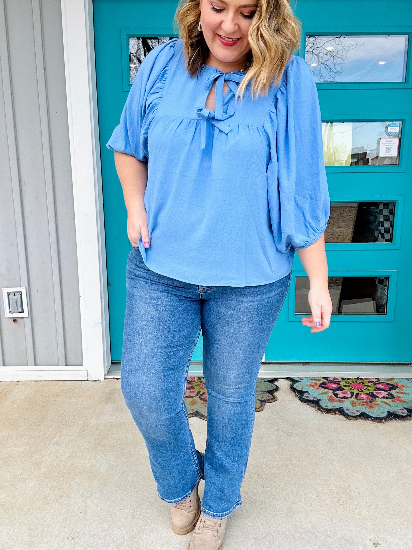 Kaci High Rise Bootcut Vervet Jean