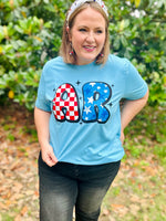 AR Bubble Letter Tee On Bella Canvas