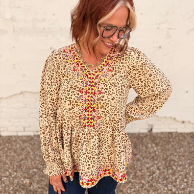 Lana Animal Print Top